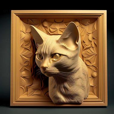 3D model Burmilla cat (STL)